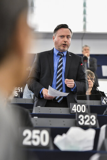 Foto 22: Plenary session week 14 2017 in Strasbourg- Explanations of votes on the negotiations with the United Kingdom following its notification that it intends to withdraw from the European Union