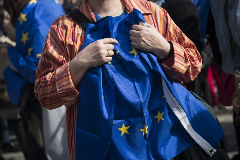 Fotografia 9: 60th Anniversary of the Treaty of Rome celebrations - ' March for Europe in Berlin '