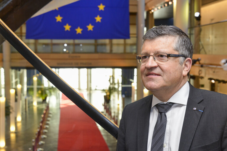 Foto 2: Franck PROUST in the European parliament in Strasbourg