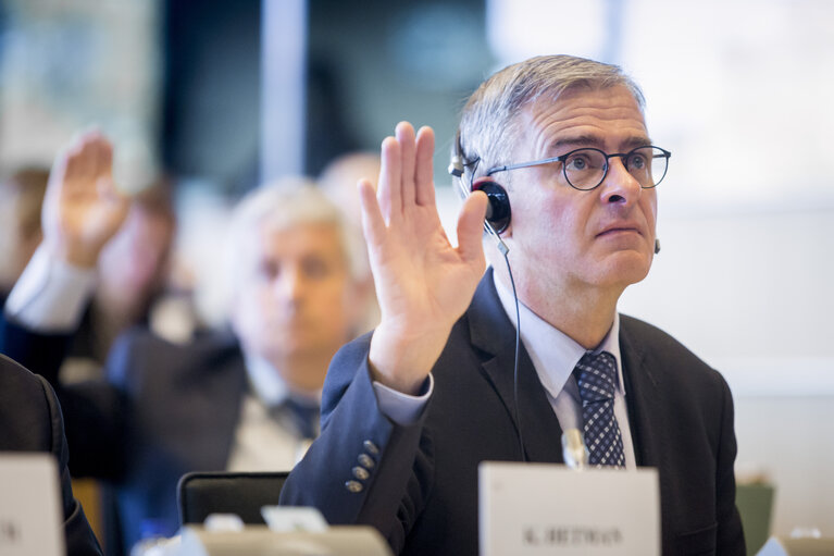 Fotografija 6: Marc JOULAUD MEP voting in Committee on Development