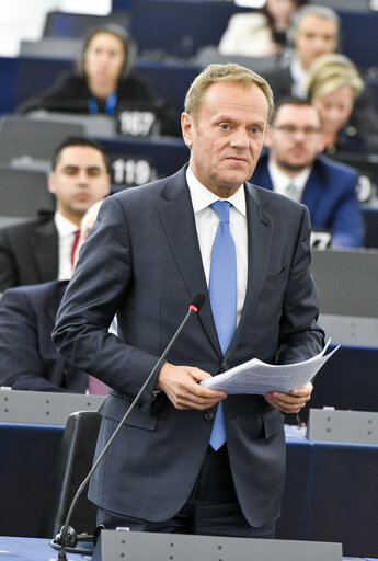 Foto 3: Plenary session week 11 2017 in Strasbourg - Conclusions of European Council of 9 and 10 march, including the Rome Declaration