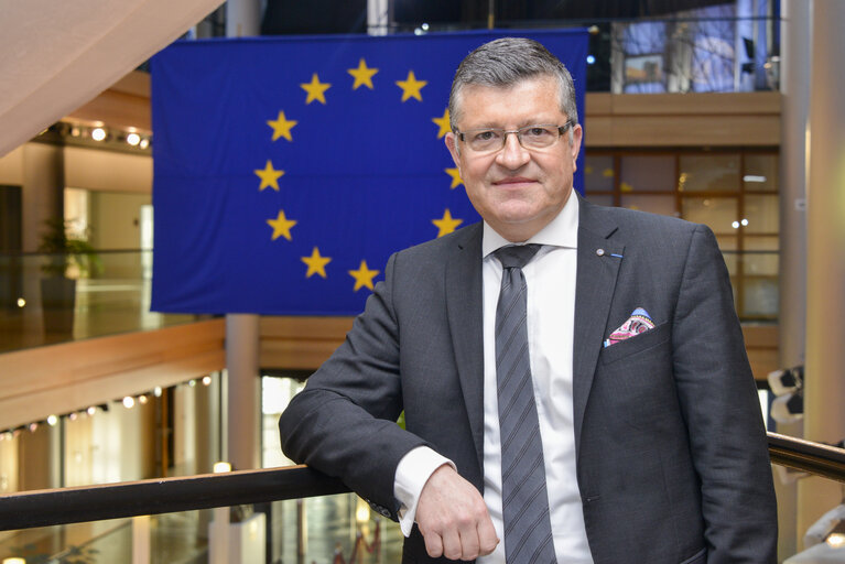 Foto 6: Franck PROUST in the European parliament in Strasbourg