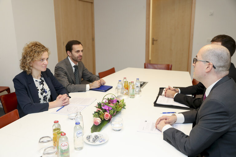 Zdjęcie 4: Meeting betwwen Andi-Lucian CRISTEA, chair of the Delegation to the EU-Moldova Parliamentary Association Committee and Tamar KHULORDAVA, chairman of the Georgian Parliament