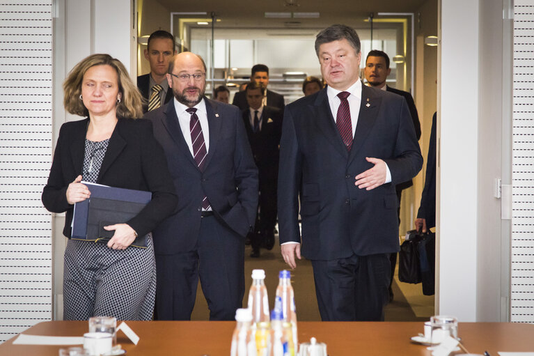 Fotografie 9: Martin SCHULZ - EP President meets with Petro POROSHENKO, President of Ukraine