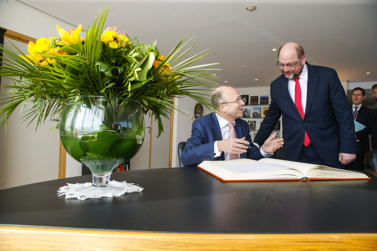 Fotografija 4: Martin SCHULZ - EP President meets with Koen LENAERTS, President of the European Court of Justice