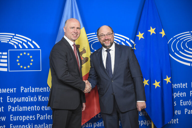 Fotagrafa 5: Martin SCHULZ - EP President meets with Pavel FILIP, Moldovan Prime Minister