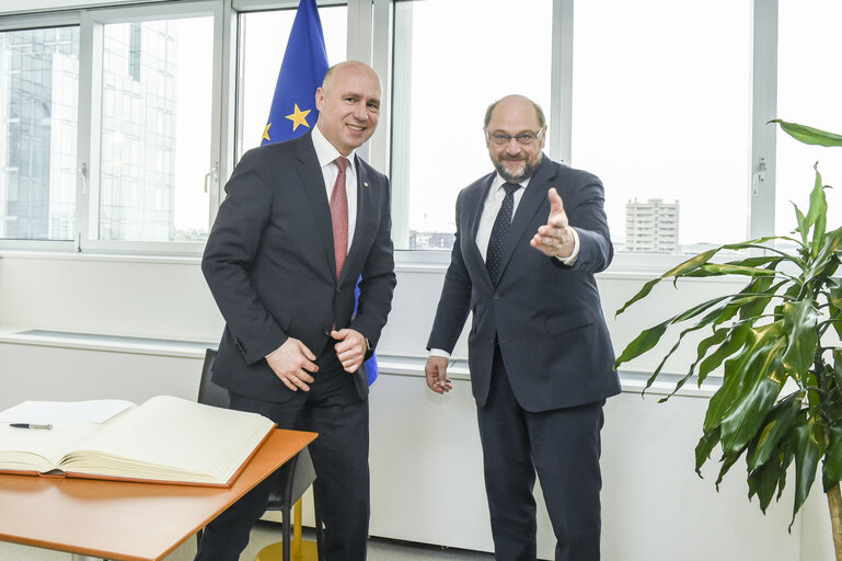 Martin SCHULZ - EP President meets with Pavel FILIP, Moldovan Prime Minister