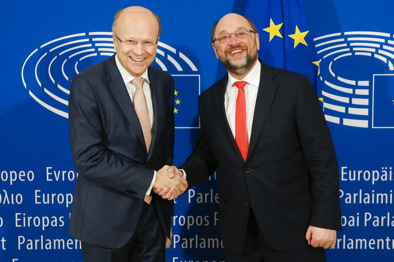 Fotografija 5: Martin SCHULZ - EP President meets with Koen LENAERTS, President of the European Court of Justice