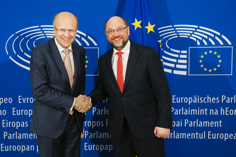 Fotografija 6: Martin SCHULZ - EP President meets with Koen LENAERTS, President of the European Court of Justice