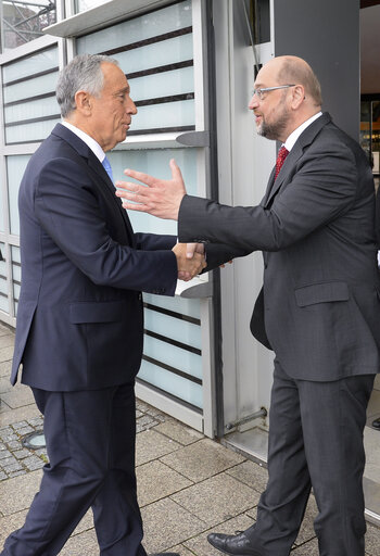 Fotografie 2: Official visit of the President of Portugal to the European Parliament in Strasbourg.