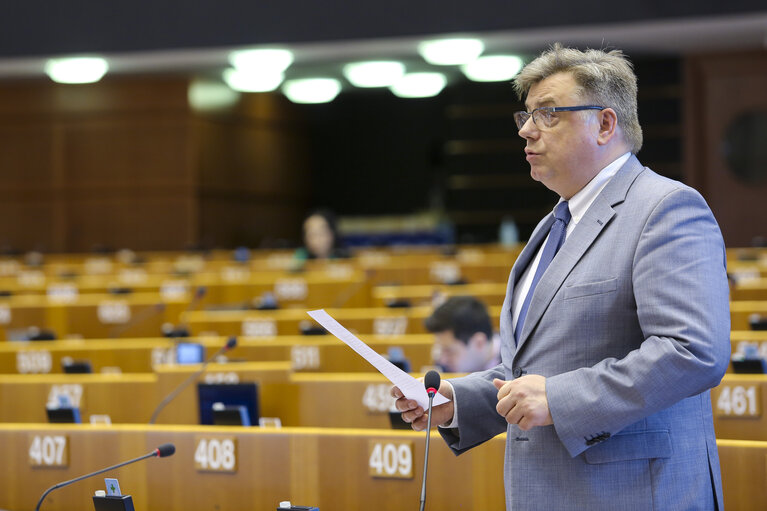 Fotografi 31: Plenary session week 17 2016 in Brussels.  Joint debate ' Railway Package '