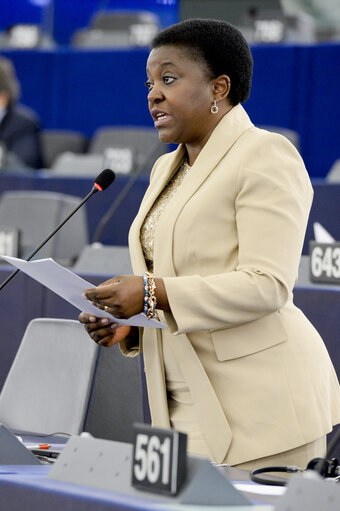 Suriet 2: Kashetu KYENGE in plenary session week 15  2016 in Strasbourg