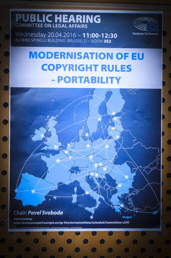 Foto 11: JURI Public Hearing ' Modernisation of EU Copyright rules '