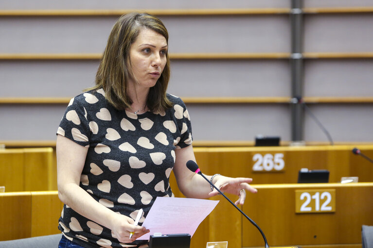 Fotografi 28: Plenary session week 17 2016 in Brussels.  Joint debate ' Railway Package '