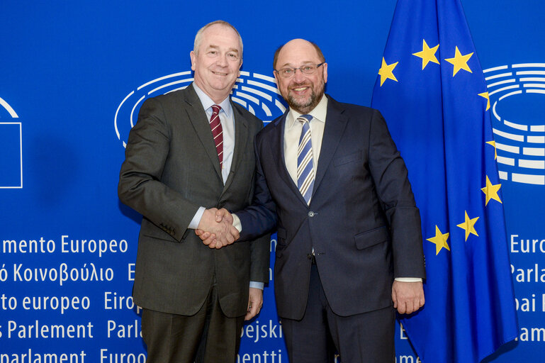 Photo 3: Martin SCHULZ - EP President meets with Karl Peter SCHACKMANN FALLS