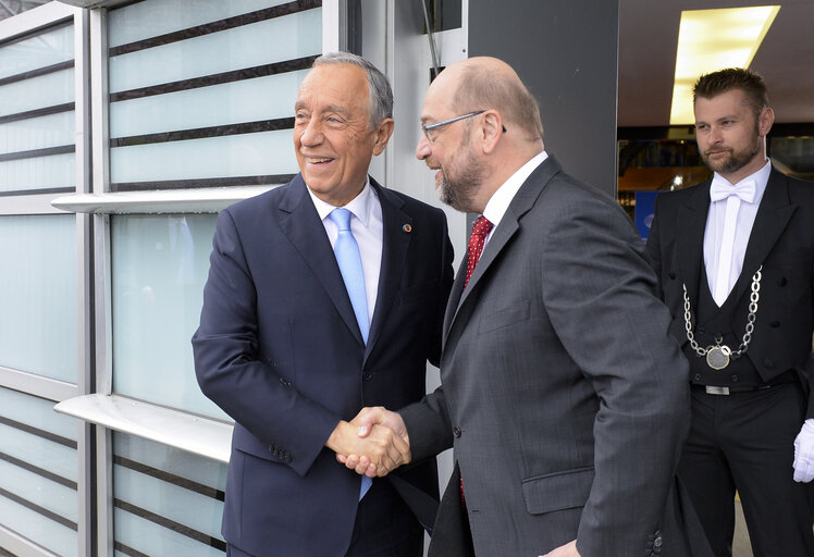 Fotografie 3: Official visit of the President of Portugal to the European Parliament in Strasbourg.