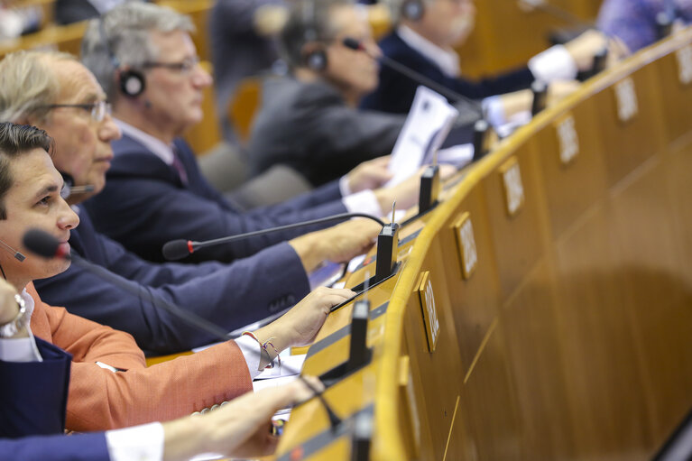 Fotografi 43: Plenary session week 17 2016 in Brussels.  Vote