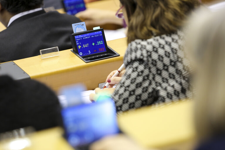 Foto 44: Plenary session week 17 2016 in Brussels.  Vote