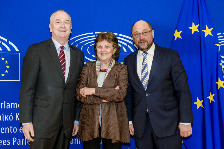 Photo 4: Martin SCHULZ - EP President meets with Karl Peter SCHACKMANN FALLS