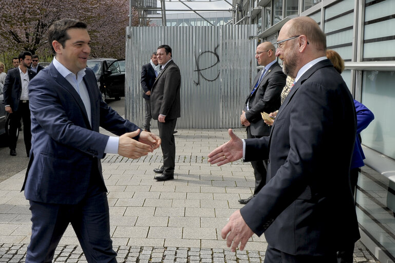 Martin SCHULZ, EP President meets with Alexis TSIPRAS, Greek Prime Minister