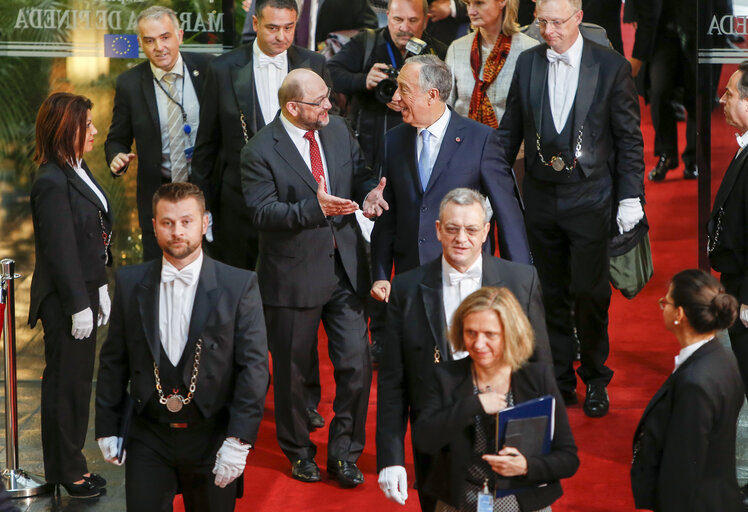 Fotografie 7: Official visit of the President of Portugal to the European Parliament in Strasbourg.