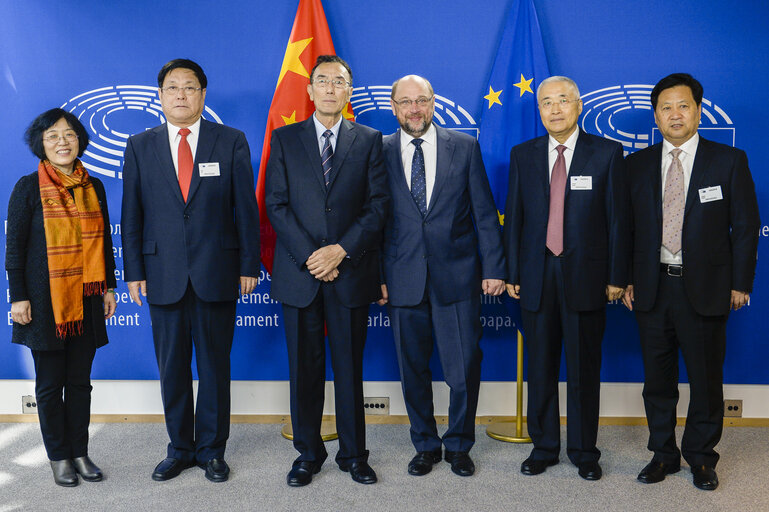 Martin SCHULZ - EP President meets with Qiangba PUNCOG - Vice-Chairman of the Standing Committee of the National People's Congress