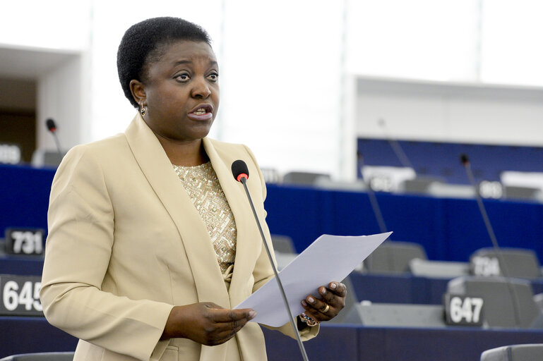 Suriet 1: Kashetu KYENGE in plenary session week 15  2016 in Strasbourg