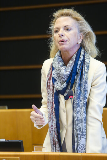 Fotografie 39: Plenary session week 17 2016 in Brussels.  Council and Commission statements - Legal aspects, democratic control and implementation of the EU-Turkey  agreement