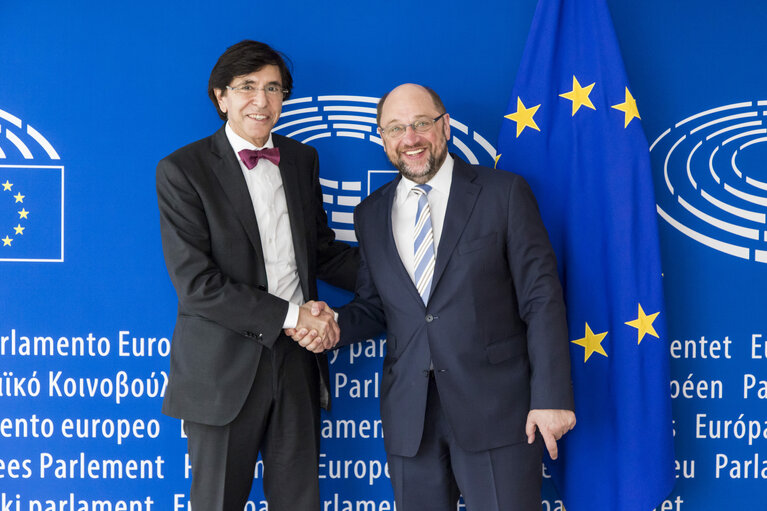 Nuotrauka 4: Martin SCHULZ - EP President meets with Elio DI RUPO