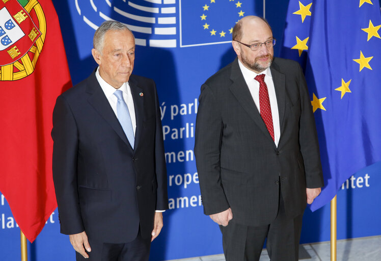 Fotografie 8: Official visit of the President of Portugal to the European Parliament in Strasbourg.