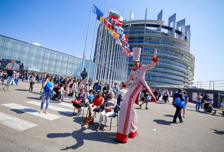 Open Doors Day in Strasbourg.   General atmosphere shots