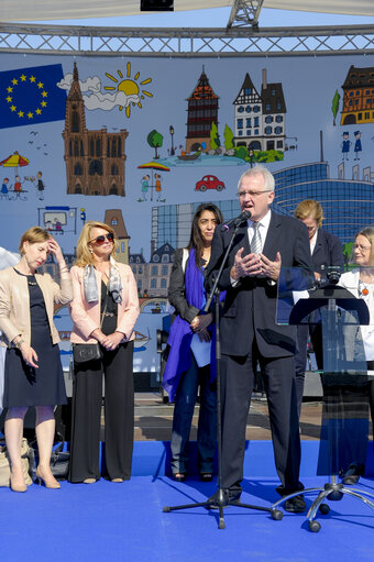 Photo 13 : Open Doors Day in Strasbourg.   Opening ceremony