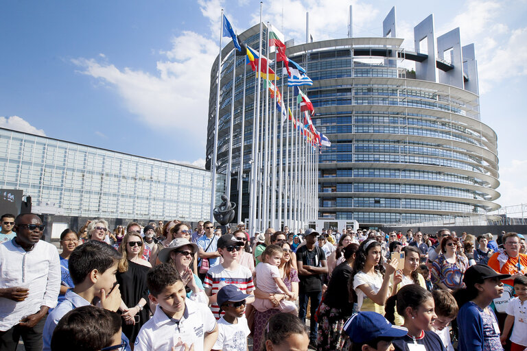 Open Doors Day in Strasbourg.   General atmosphere shots