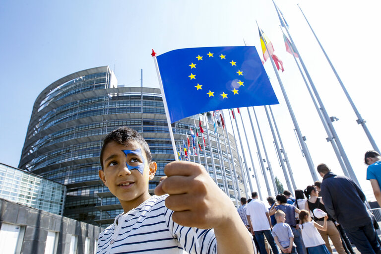 Open Doors Day in Strasbourg.   General atmosphere shots