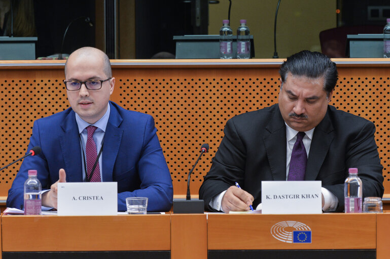 Foto 12: Meeting of the EP delegation for relations with the countries of South Asia with the Minister for Defence of Pakistan