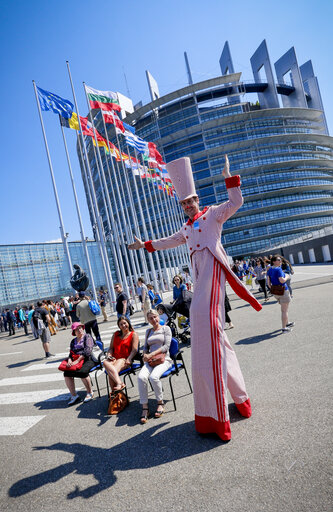 Open Doors Day in Strasbourg.   General atmosphere shots