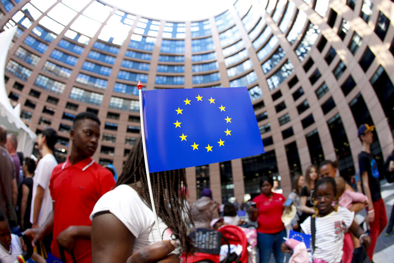 Open Doors Day in Strasbourg.   General atmosphere shots