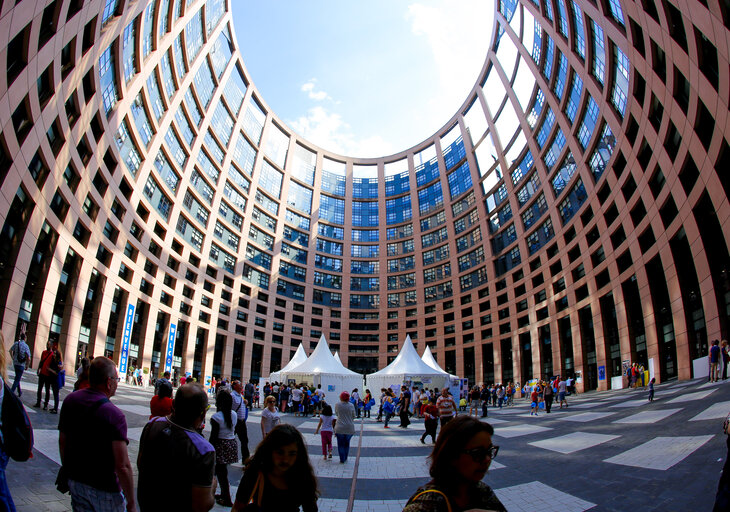 Open Doors Day in Strasbourg.   General atmosphere shots