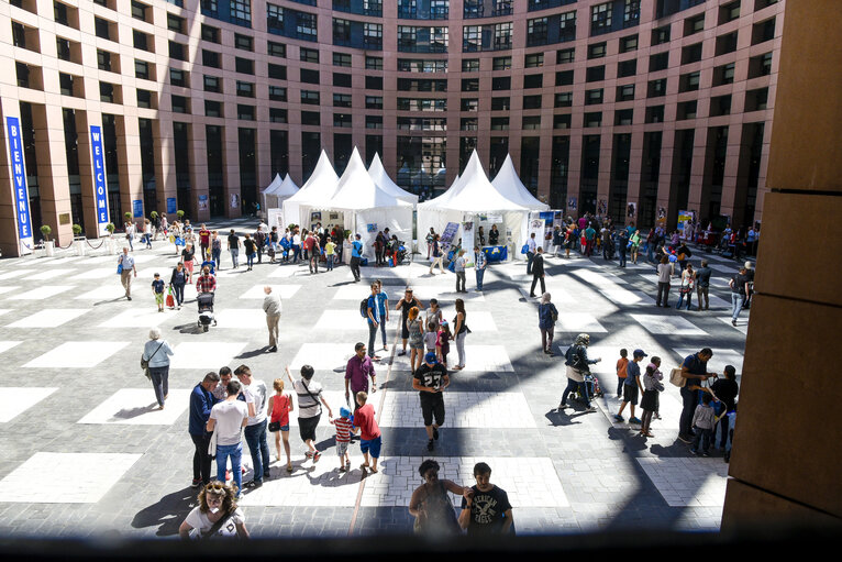 Open Doors Day in Strasbourg.   General atmosphere shot.