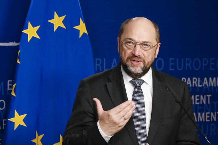 Fotografija 11: Martin SCHULZ - EP President meets with the Speaker of the National Council of Slovakia