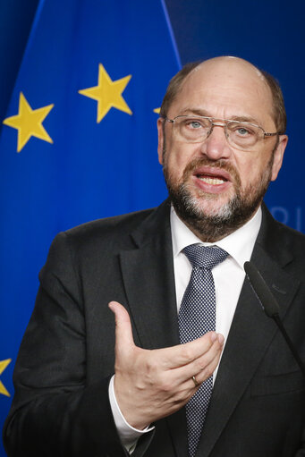 Fotografija 15: Martin SCHULZ - EP President meets with the Speaker of the National Council of Slovakia