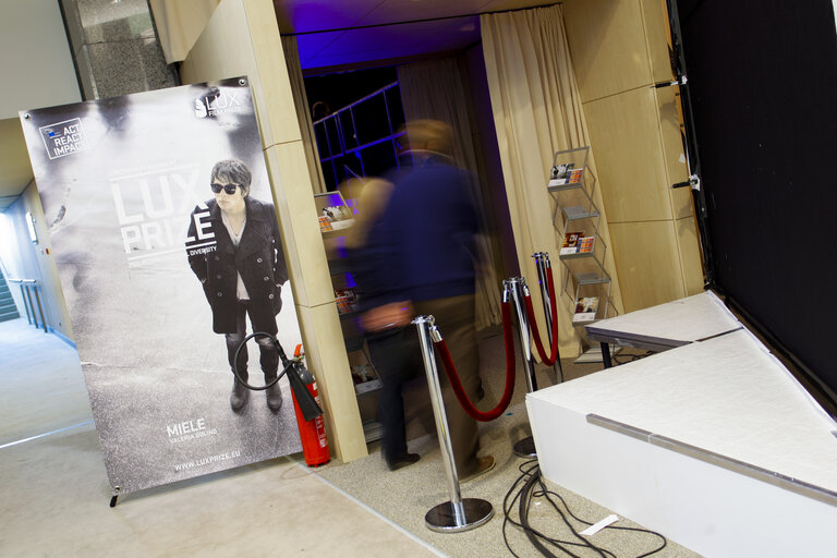 Foto 2: Lux Prize Banner in the European Parliament in Brussels