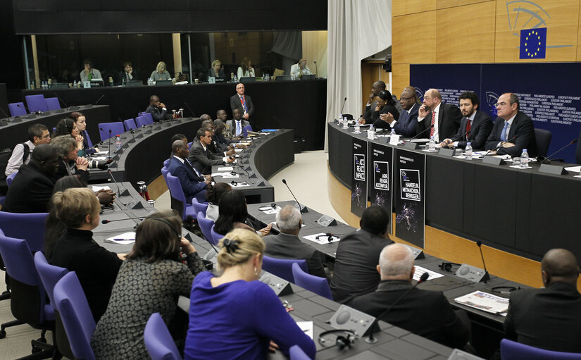 Press conference of the President of Mali during his visit to the EP in Strasbourg.