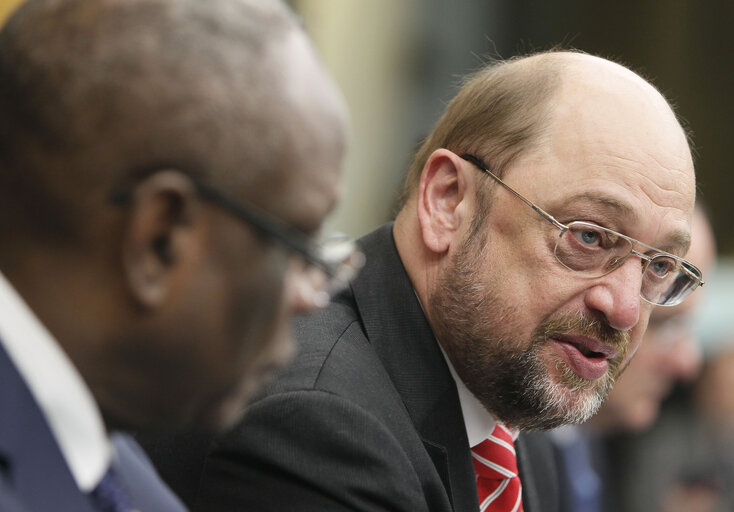 Fotó 7: Press conference of the President of Mali during his visit to the EP in Strasbourg.