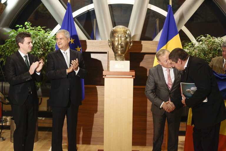 Inauguration of statue of Nicolae Titulescu (1881-1941), former Romanian diplomat and politician