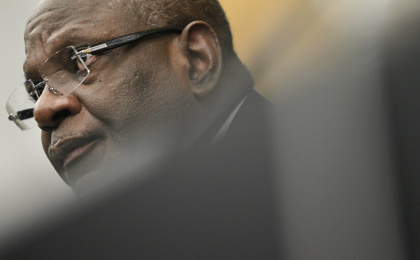 Valokuva 2: Press conference of the President of Mali during his visit to the EP in Strasbourg.