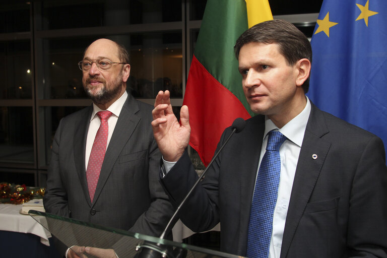 Photo 3: EP President at the Cocktail of the End of the Lithuanian Presidency