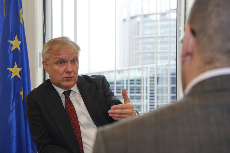 Foto 5: Inter viw of Commissioner Olli REHN