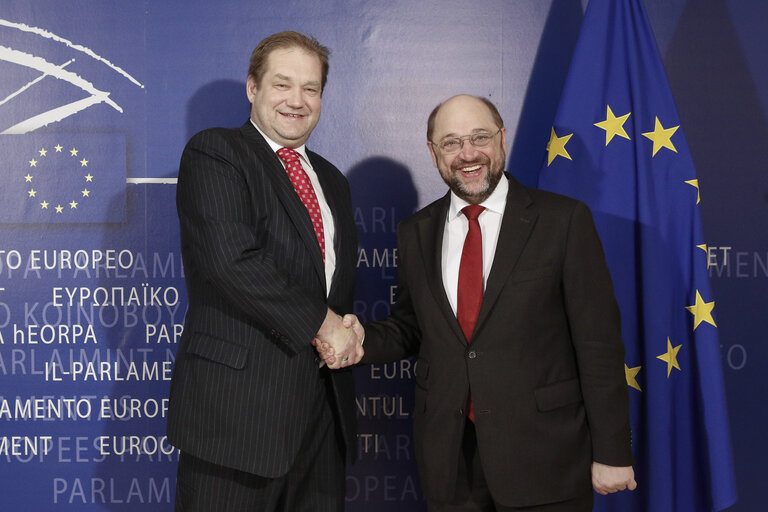 Fotó 3: Martin SCHULZ EP President meets with Ivari PADAR MEP