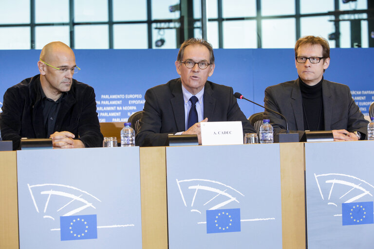 Photo 18 : Press conference by Vice-Chair of the Committee on Fisheries, on the outcome of the final trilogue meeting on the European Maritime and Fisheries Fund (EMFF)